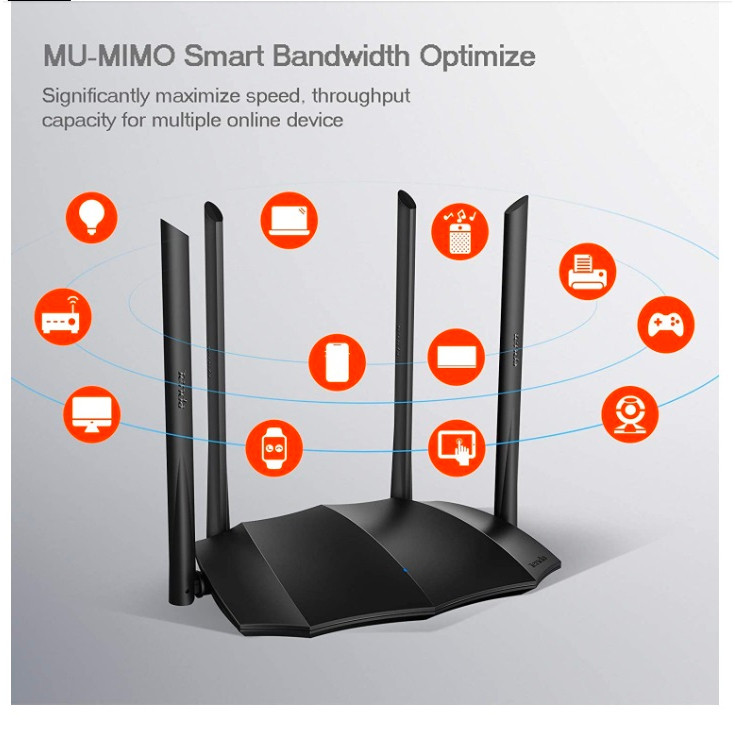 Jual Tenda AC8 Router Wireless Easy Setup Router 4 Antena Wall Killer ...