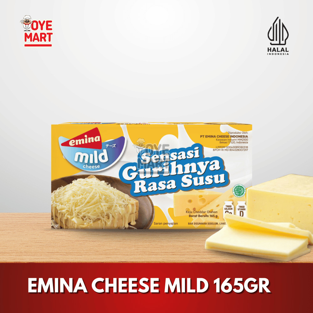 Jual EMINA MILD CHEESE RASA SUSU 165GR / KEJU CHEDDAR | Shopee Indonesia