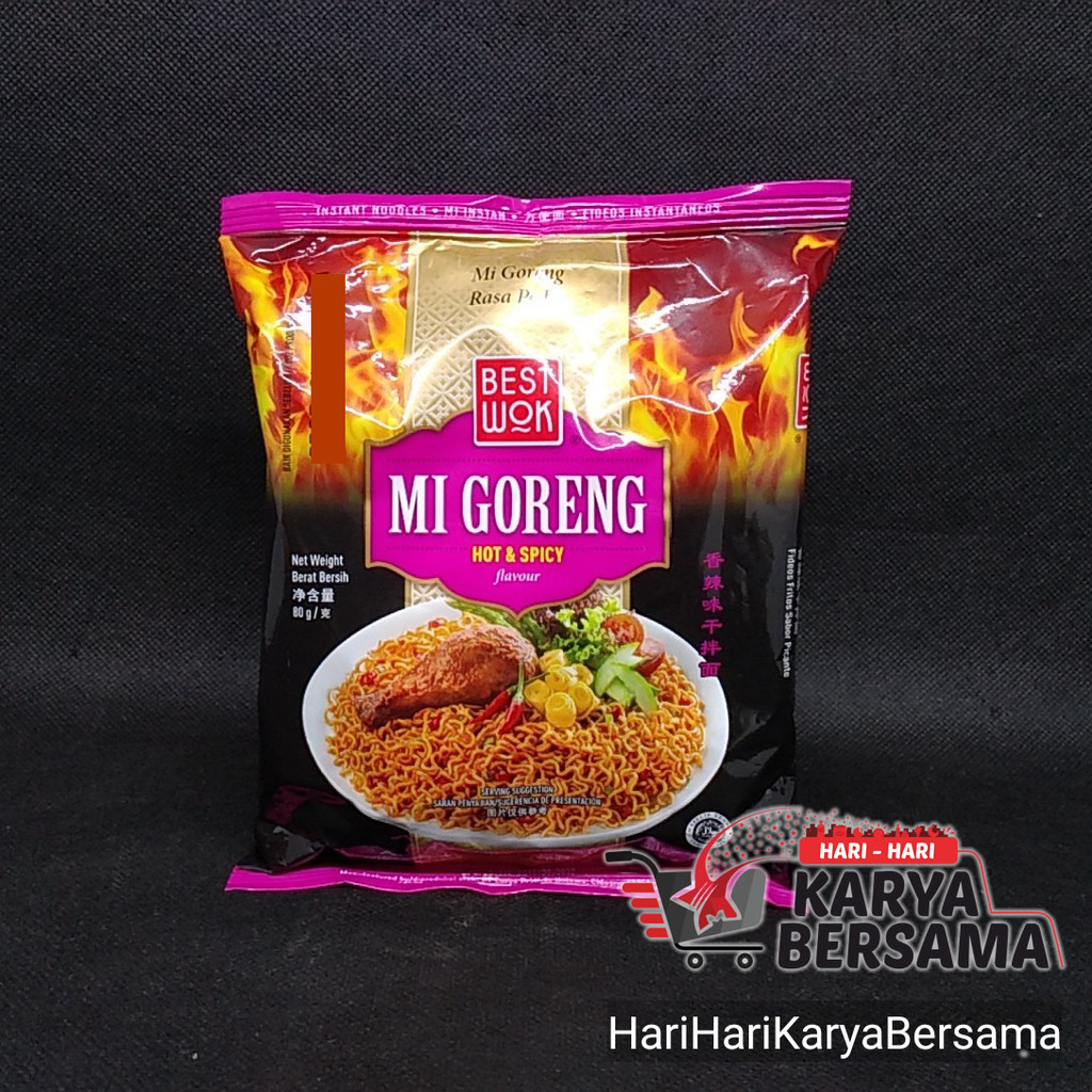 Jual MIE INSTAN BEST WOK MIE GORENG HOT SPICY 80GR | Shopee Indonesia