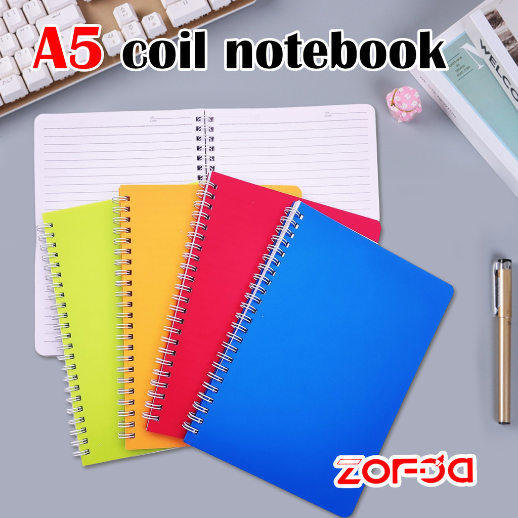 Jual 60pages 148*208mm Coil Notebook buku catatan sampul warna solid ...