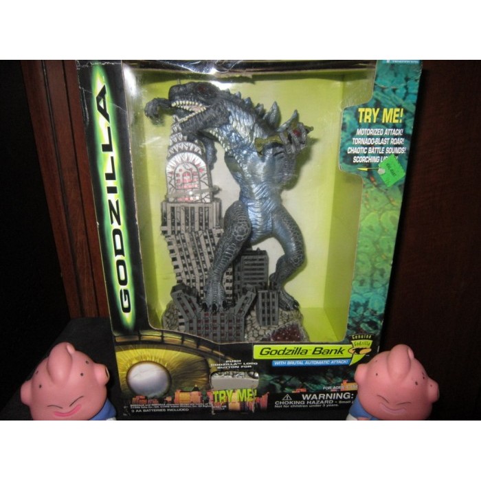 Jual Godzilla Bank with Brutal Automatic Attack BIB Trendmaster Figure ...