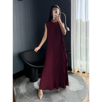 Dress Plisket Mayung Dress Plisket Maxi Dress Plisket Muslim P03