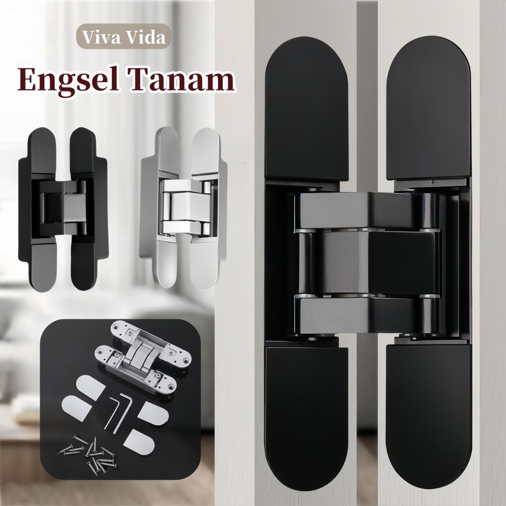 Jual Viva Engsel Pintu Invisible Door Hinge Invisiblle Hidden Hinge ...