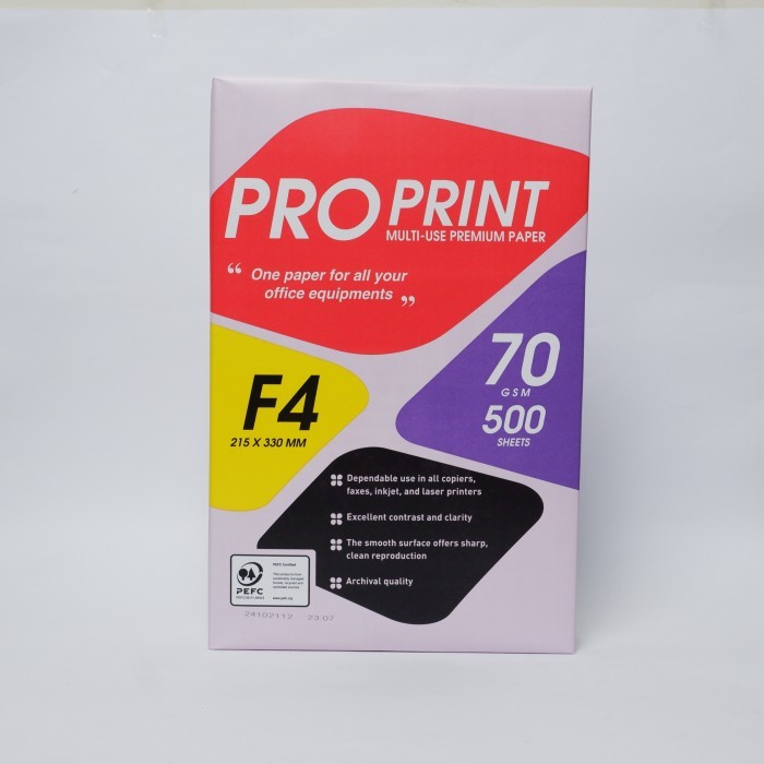 Jual Pro Print HVS Kertas Fotocopy Kertas Print 70 GSM A4 / F4 | Shopee ...