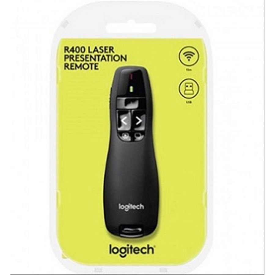 Jual Logitech Wireless Presenter R400 Remote Control Laser Pointer ...