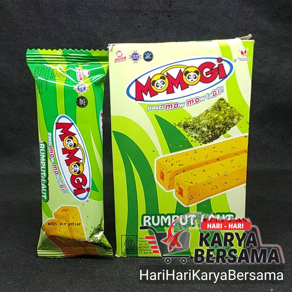 Jual MAKANAN RINGAN SNACK MOMOGI LONG STICK RUMPUT LAUT ISI 10'S X 12GR