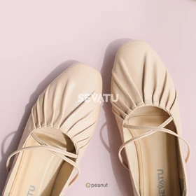 Moxha Flatshoes SEVATU Sepatu Wanita Flat Shoes Tali Silang Ballerina Anti Lecet Minimalis