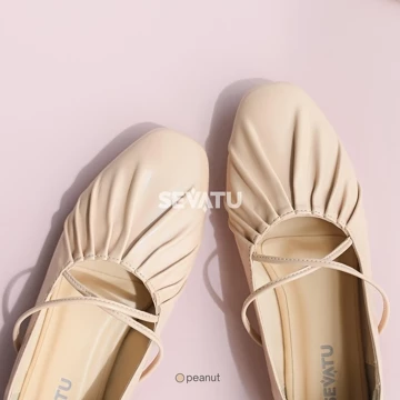 Moxha Flatshoes SEVATU Sepatu Wanita Flat Shoes Tali Silang Ballerina Anti Lecet Minimalis