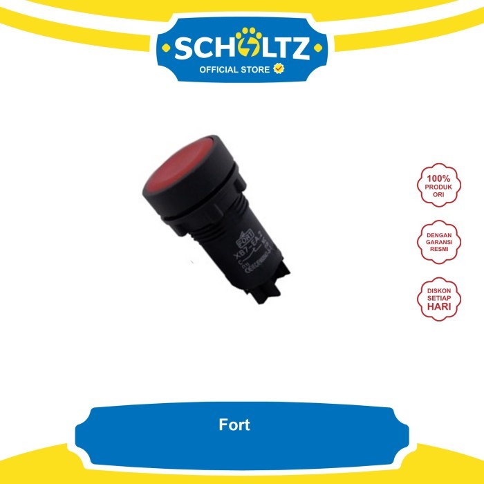 Jual FORT PUSH BUTTON FLUSH HEAD, SPRING RETURN 1NO/1NC XB7-EA31 22 MM ...
