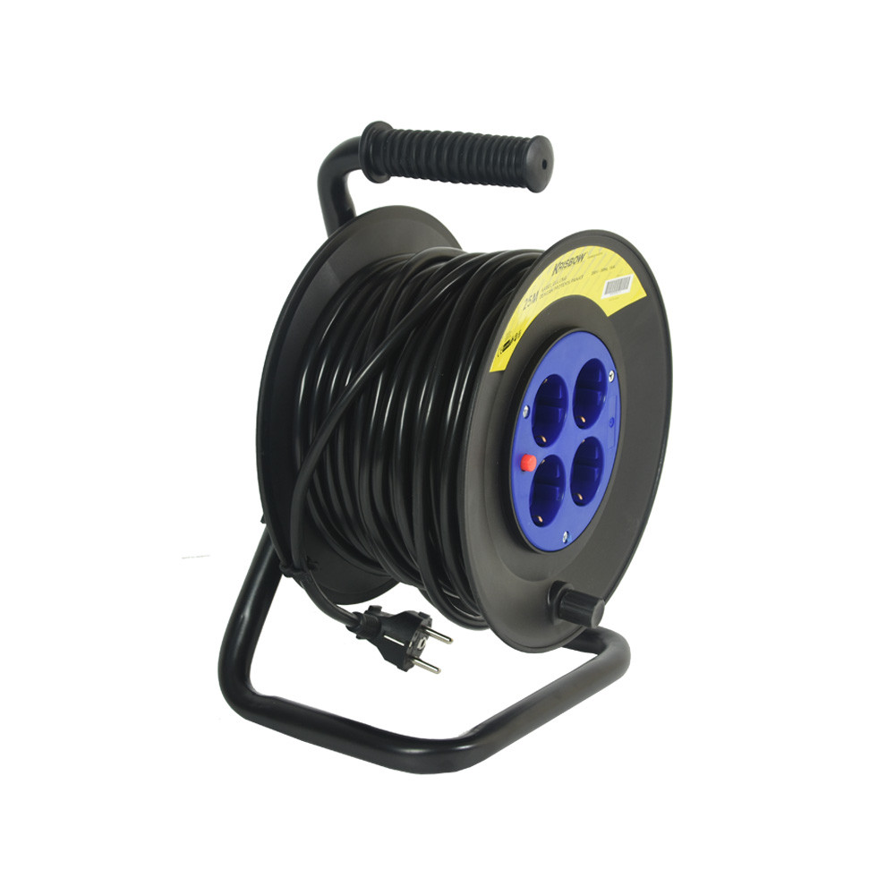 Jual AZKO Krisbow Kabel Roll 25 mtr Cable Reel Terminal Colokan Listrik ...