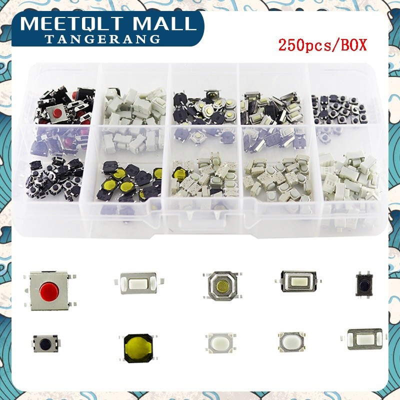 Jual 250PCS Saklar Tombol Dengan Kotak-Saklar Tactile-Micro Switch ...