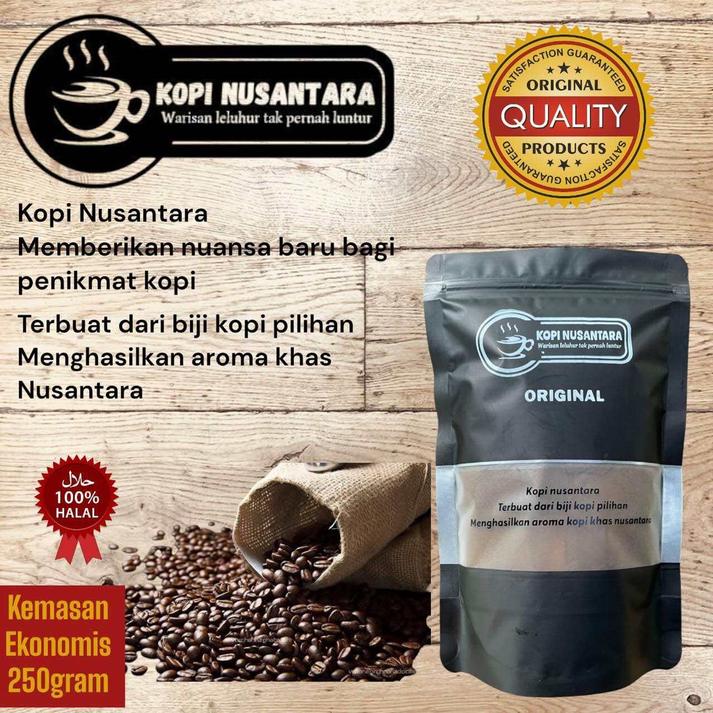 Jual Bubuk Kopi Premium Kemasan Ekonomis 250gram Kopi Nusantara