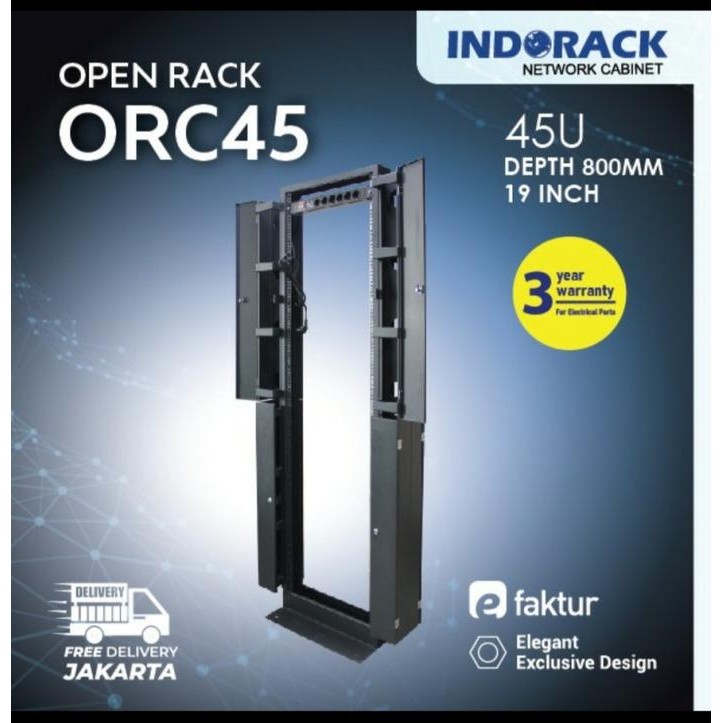 Jual OPEN RACK CYBER INDORACK ORC45 45U 19 INCH - RAK SERVER | Shopee ...