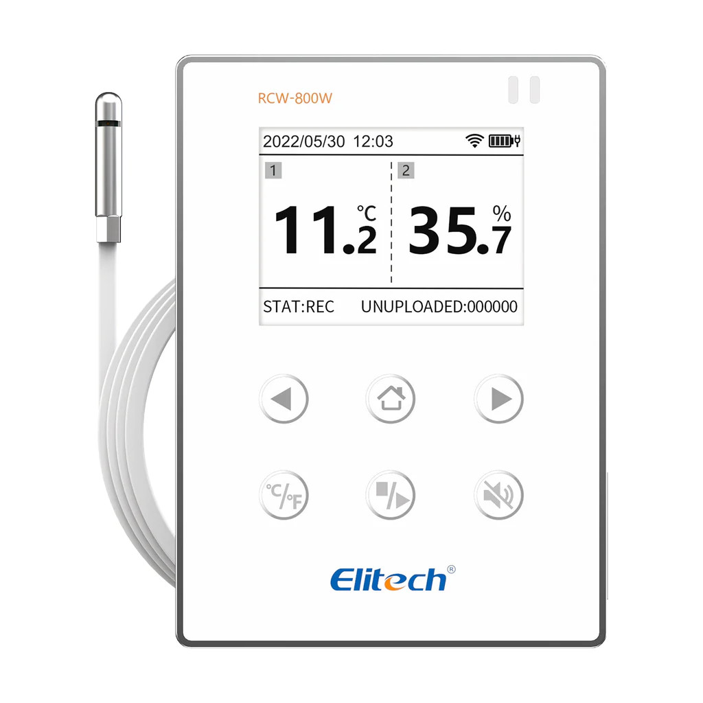 Jual RCW-800W Elitech Temp & Humidity Data Logger Wifi Bluetooth Cloud ...