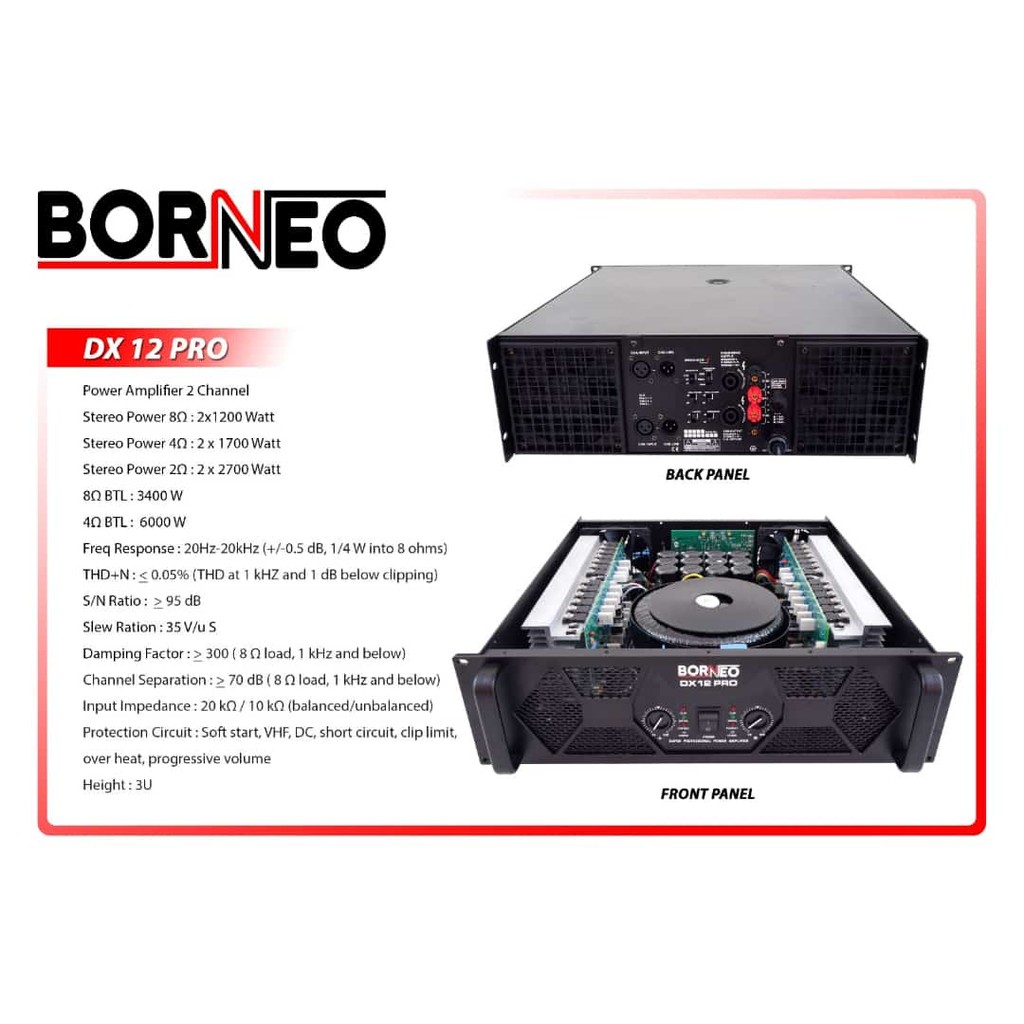 Jual POWER AMPLIFIER BORNEO DX 12 PRO Power Borneo DX12 Pro | Shopee ...