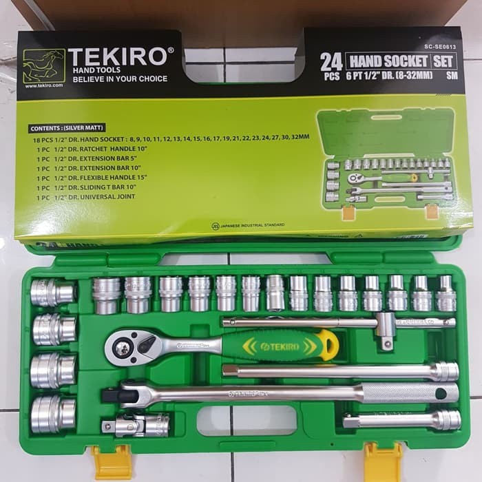 Jual KUNCI SOCK SET 24 PCS PVC TEKIRO HAND MATA SOK SHOCK SOCKET 24PCS ...