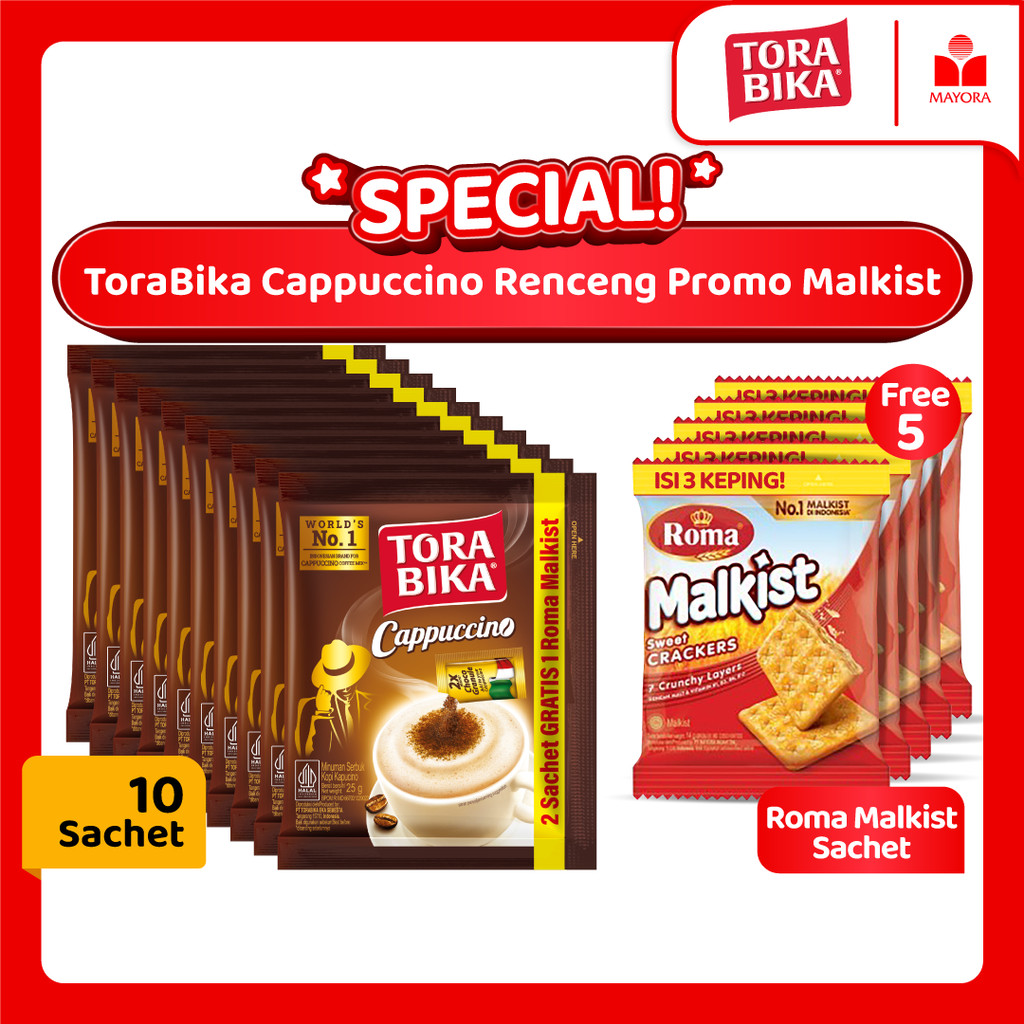 Jual Kopi ToraBika Cappuccino Renceng Promo Malkist | Shopee Indonesia