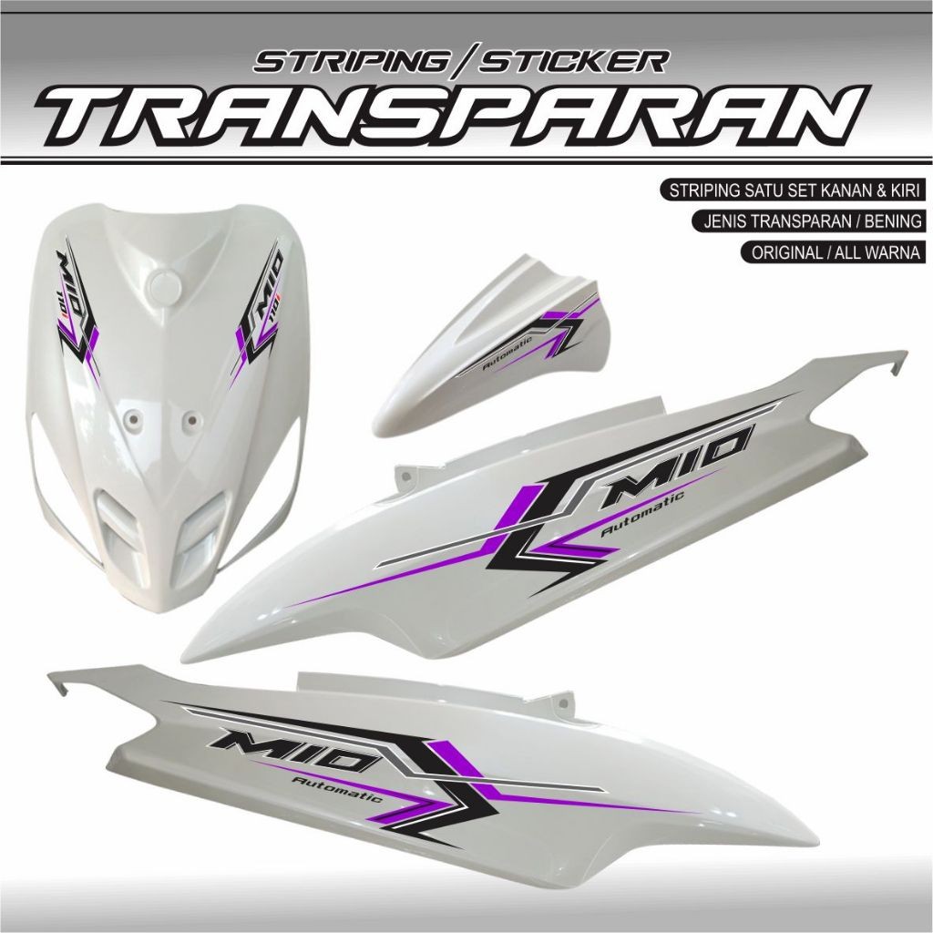 Jual STRIPING TRANSPARAN MIO LIS SIMPLE STICKER COD TRANSPARAN BENING ...