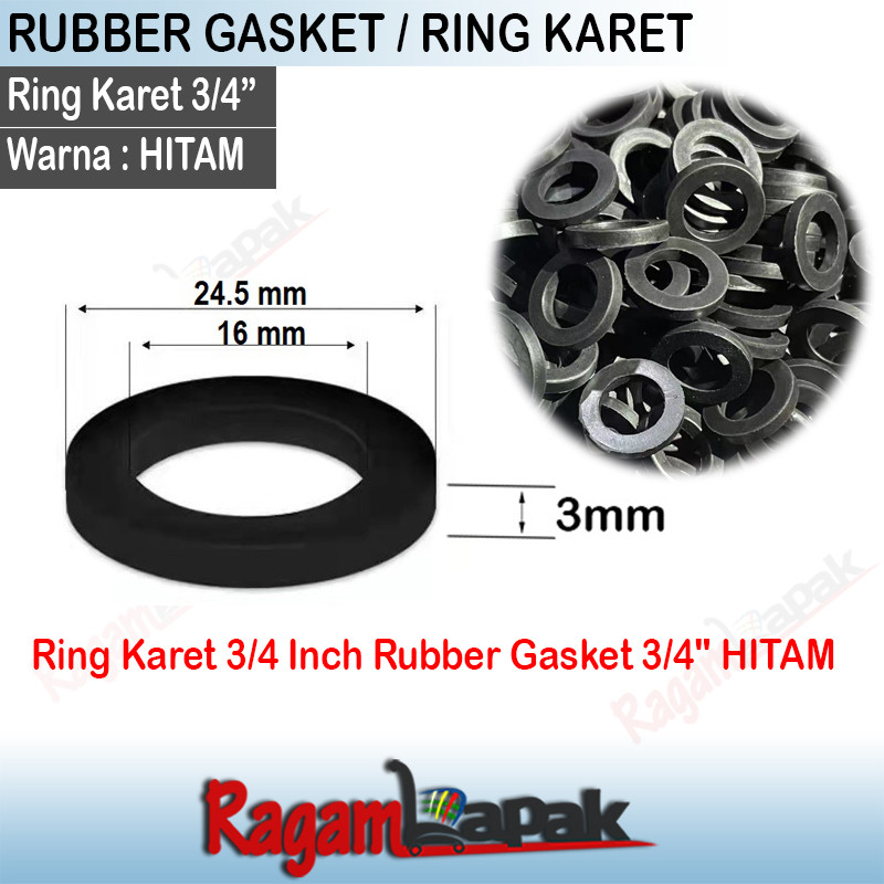 Jual Ring Karet 3/4 Inch Rubber seals Ring Karet 3/4