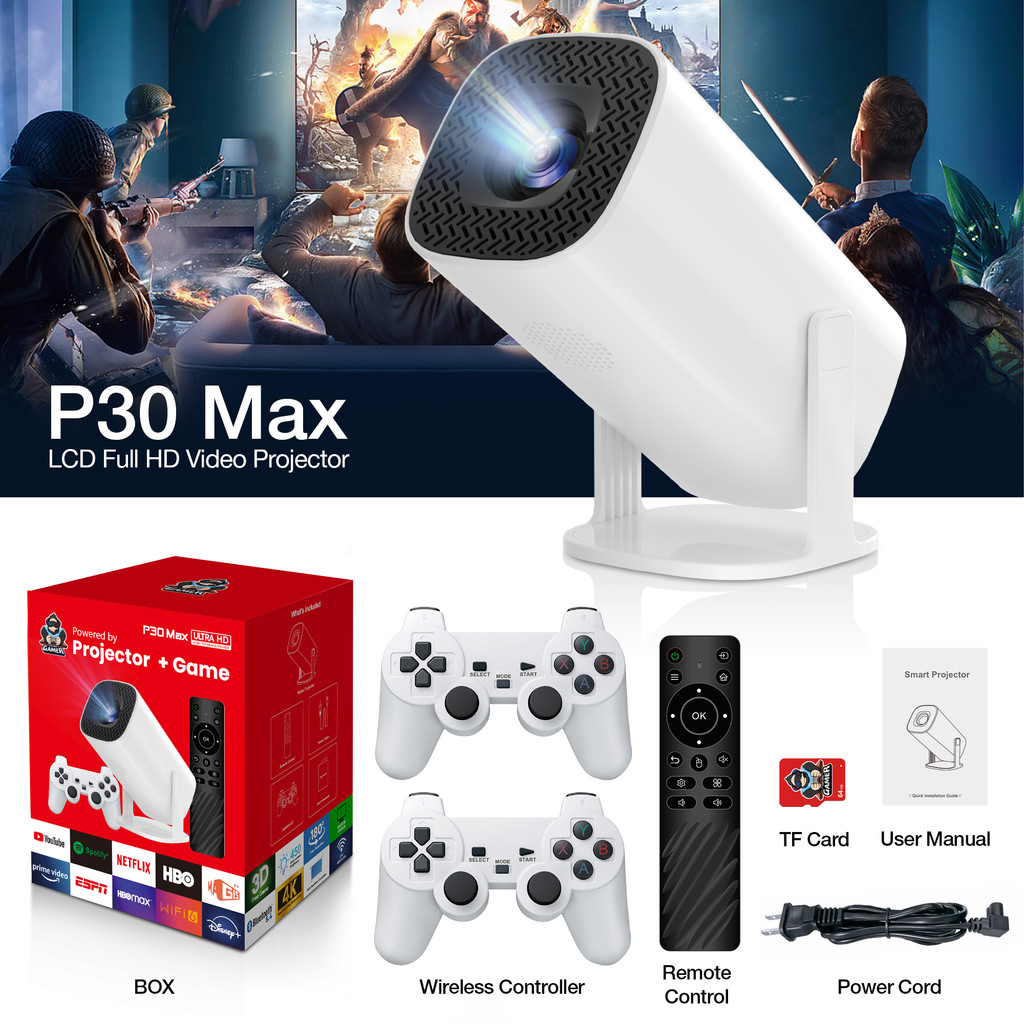 Jual P30 MAX Projector Game Stick 64G 36000+ Video Game Console Double ...