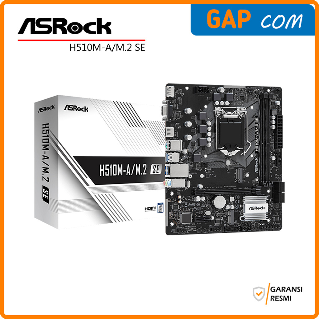 Jual Motherboard ASRock H510M-A/M.2 SE LGA1200 (Intel H370, DDR4, Ultra ...