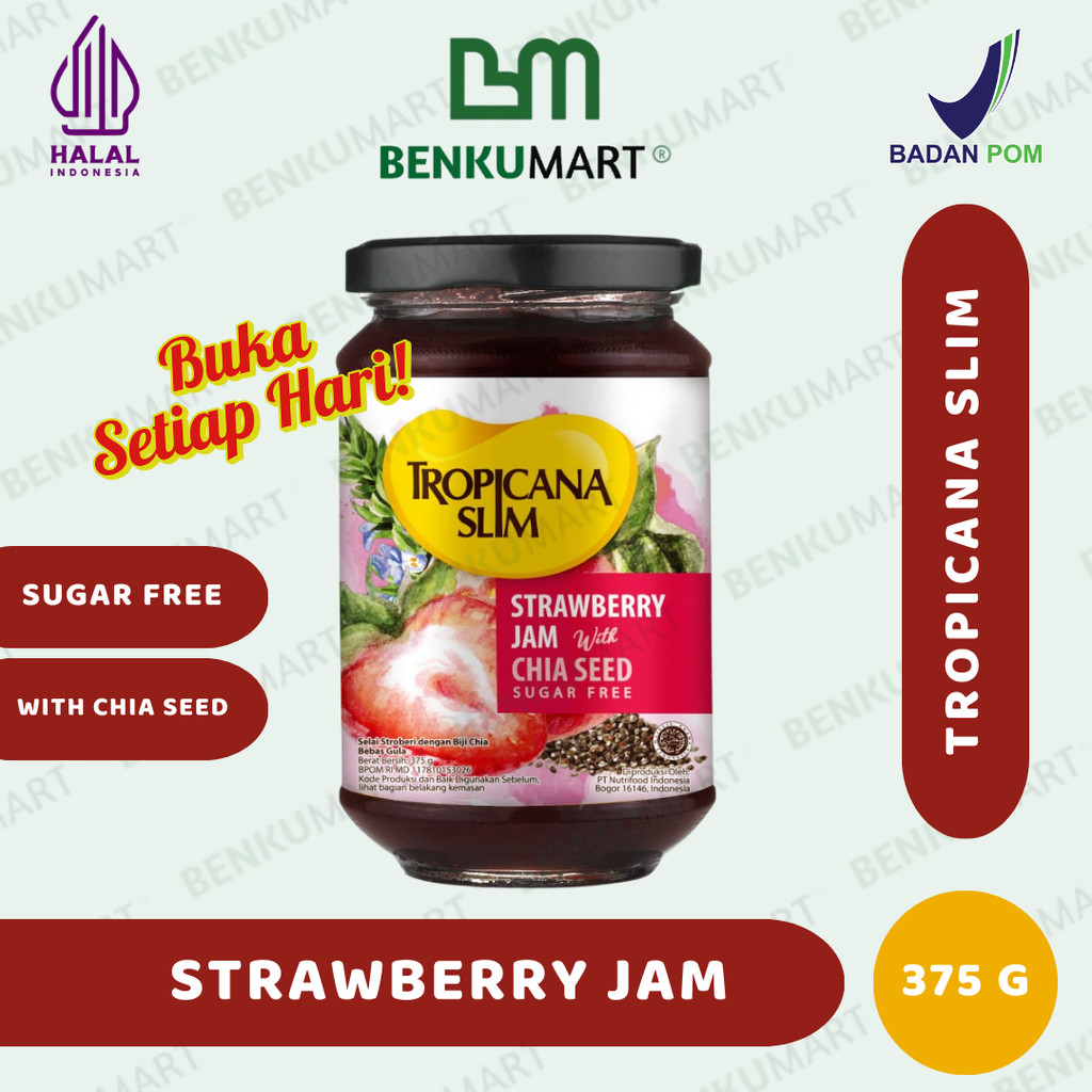 Jual Tropicana Slim Strawberry Jam with Chia Seed (375 gr) Selai ...