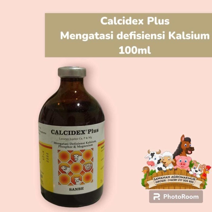 Jual calcidex plus 100ml injeksi suplemen vitamin kalsium hewan ternak ...