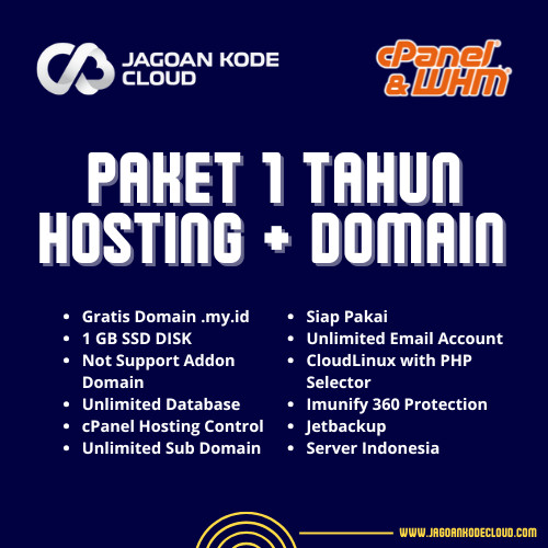 Jual Hosting cPanel + Gratis Domain .my.id 1 Tahun Bisa Diperpanjang ...