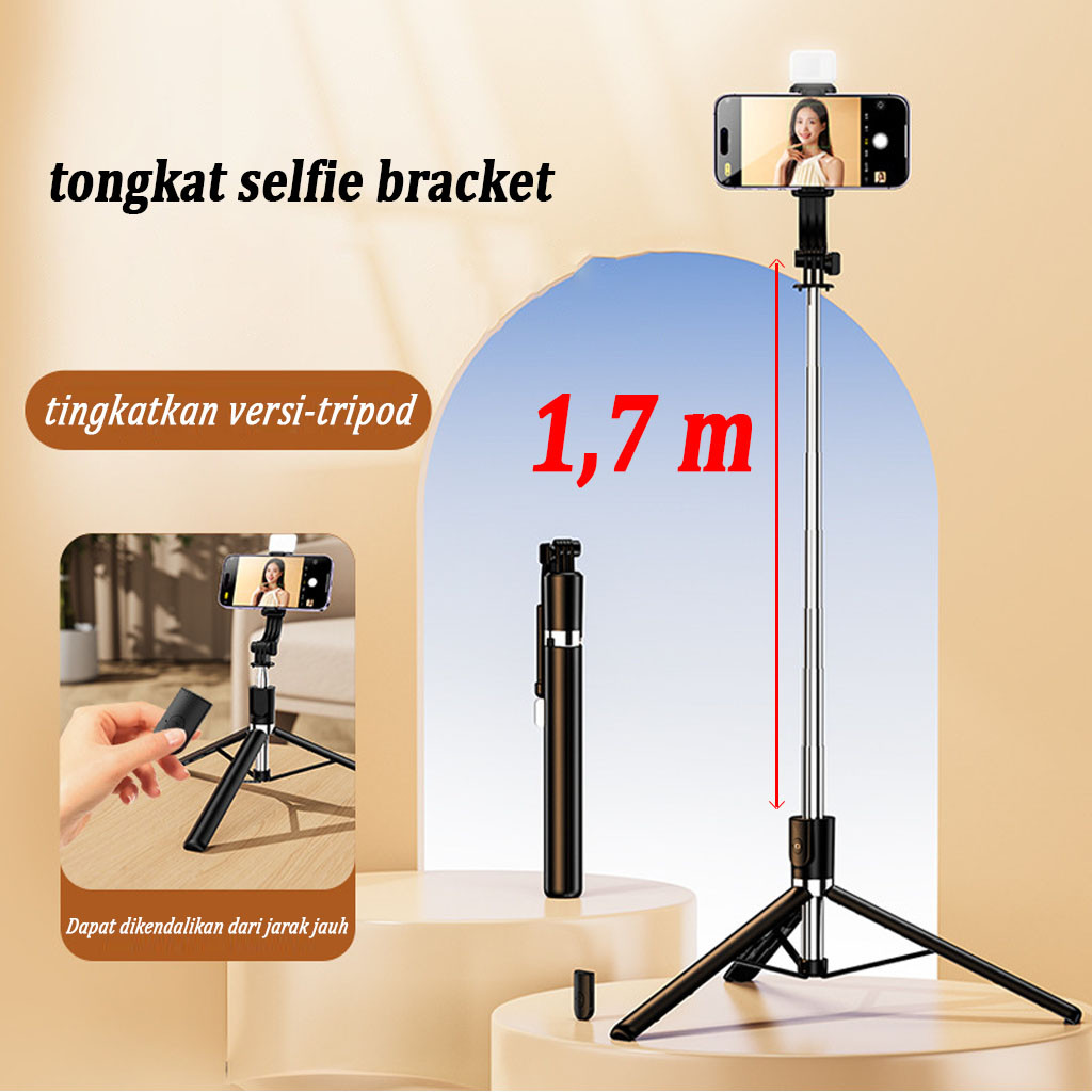 Jual 170 cm Tripod Bluetooth Selfie Tongkat Remote Multi-Fungsi Tripod ...