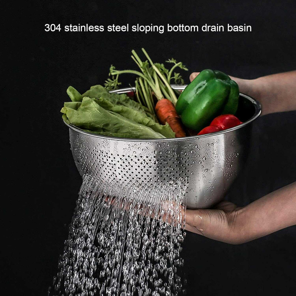 Jual Baskom Saringan Inclined Drain Rice Bowl Washer C0065 | Shopee ...