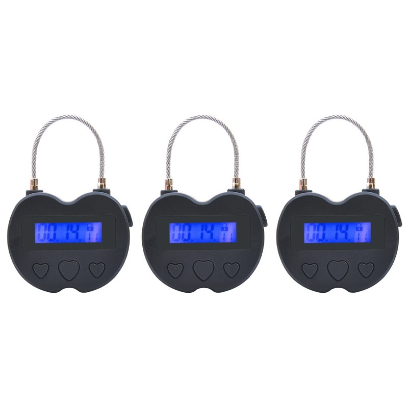 Jual 3X Smart Time Lock LCD Display Time Lock USB Rechargeable ...
