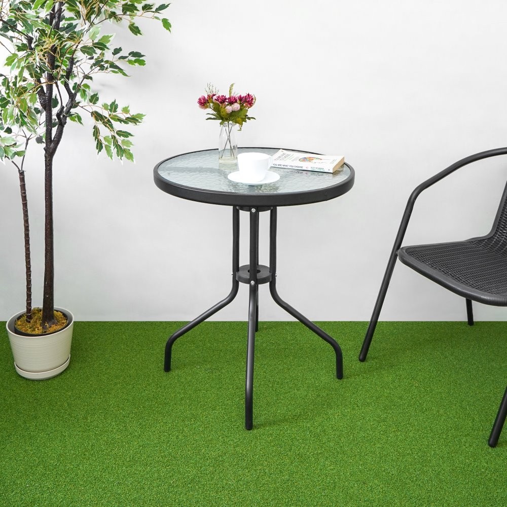 Jual AZKO Soleil 60 cm Meja Teras Round - Hitam Meja Luar Ruangan ...