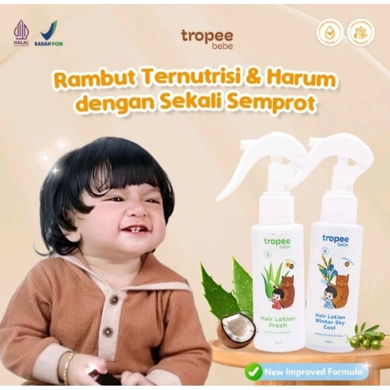 Jual Tropee Bebe Hair Lotion 100ml Lotion rambut bayi dan anak kemasan ...