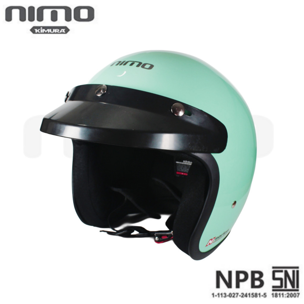 Jual Helm Vespa Retro Nimo N-S ICE GREEN Solid series | Shopee Indonesia