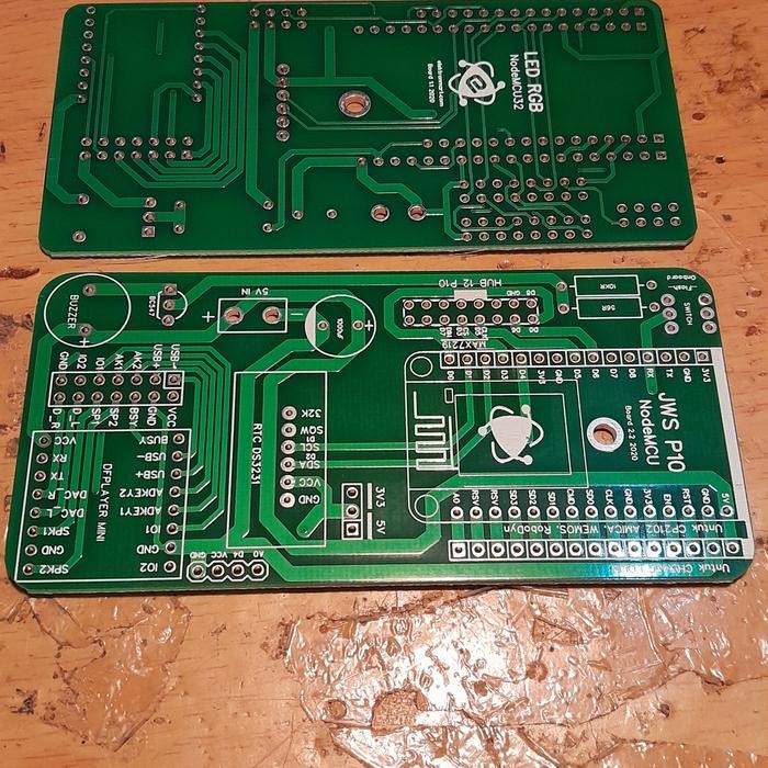 Jual Part PCB Nodemcu ESP8266 Wireless RTC MP3 P10 Hub-12 jws clock