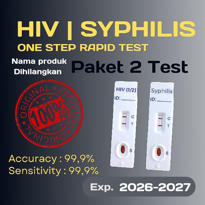 Jual Paket HIV dan Syphilis isi 2 Set | Sifilis dan HIV 2 Test ...