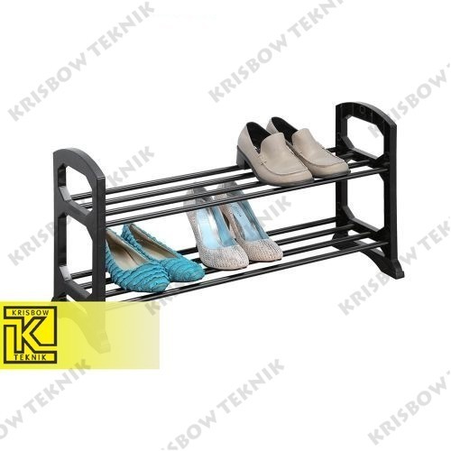 Jual Stora Rak Sepatu Stackable 2 Tingkat - Hitam | Shopee Indonesia