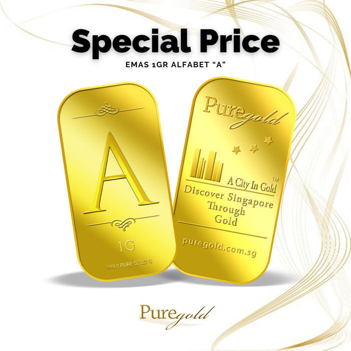 Jual Emas 1GR Alfabet A Puregold | Shopee Indonesia