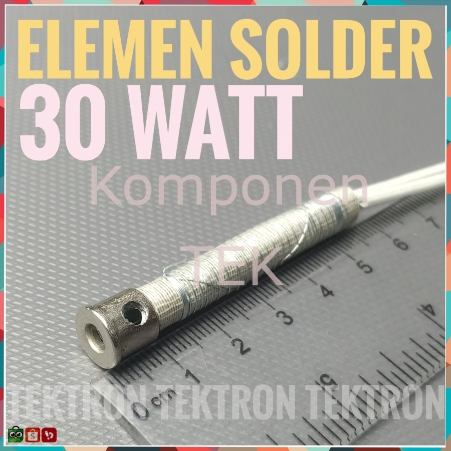 Jual Elemen Solder 30Watt 220VAC Pemanas Timah Element Nikelin 30W 4mm ...