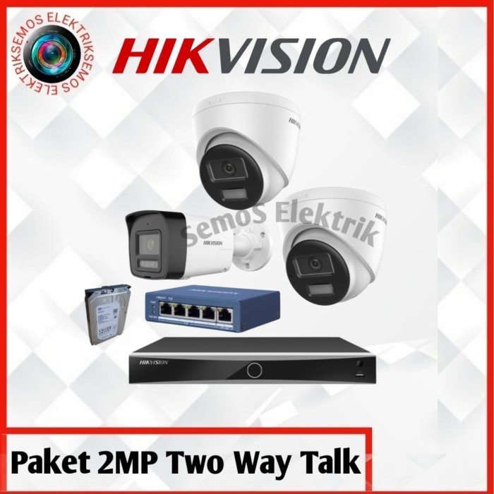 Jual Paket Kamera Hik vision 3 Camera 2 Megapixel IP Camera PoE - Bisa ...