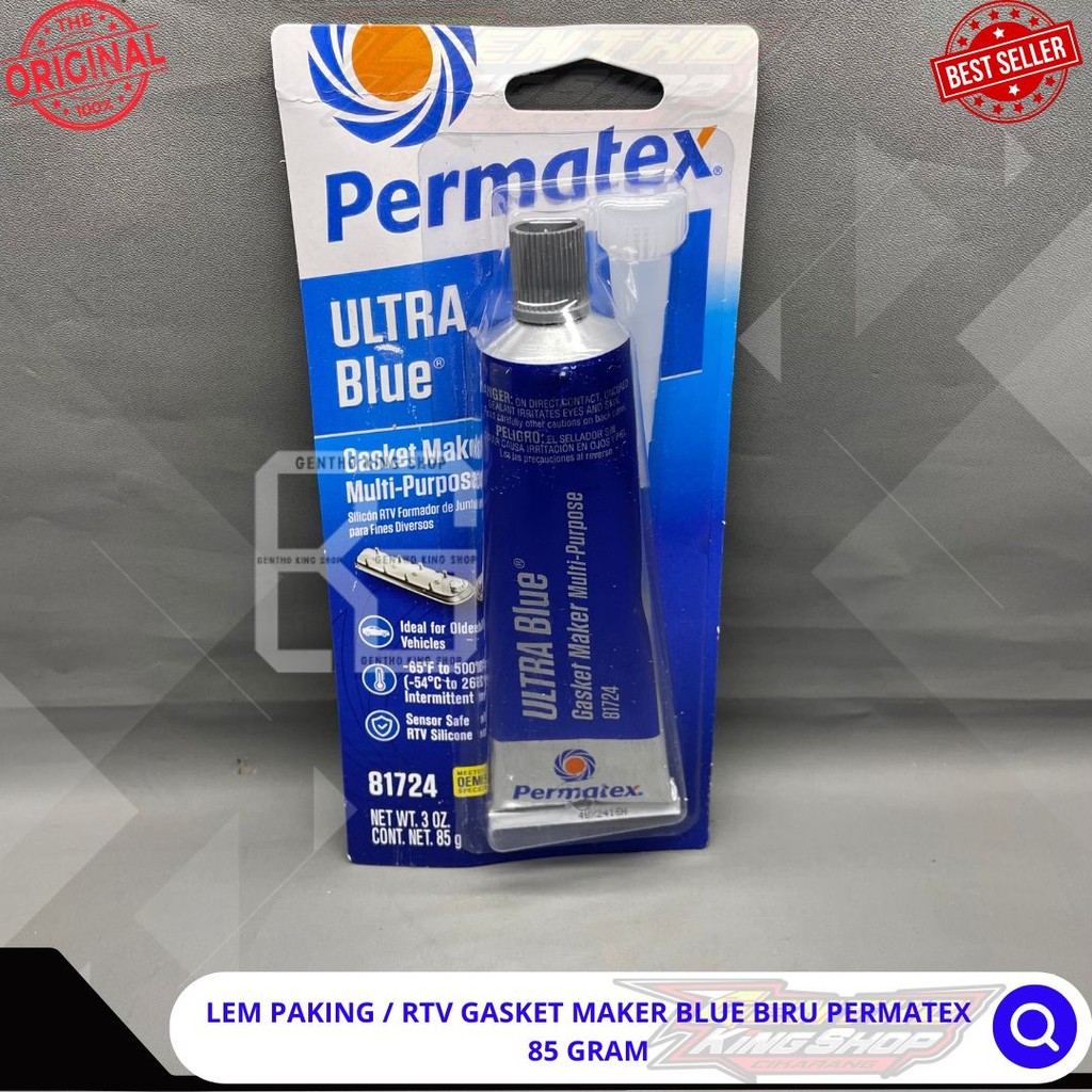 Jual LEM PAKING MOTOR / RTV GASKET MAKER BLUE BIRU PERMATEX 85GRAM ...