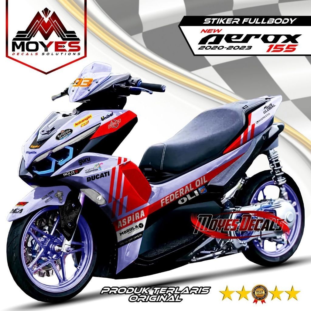 Jual DECAL STIKER AEROX 155 NEW FULLBODY GRESINI RACING 2024 STIKER ...