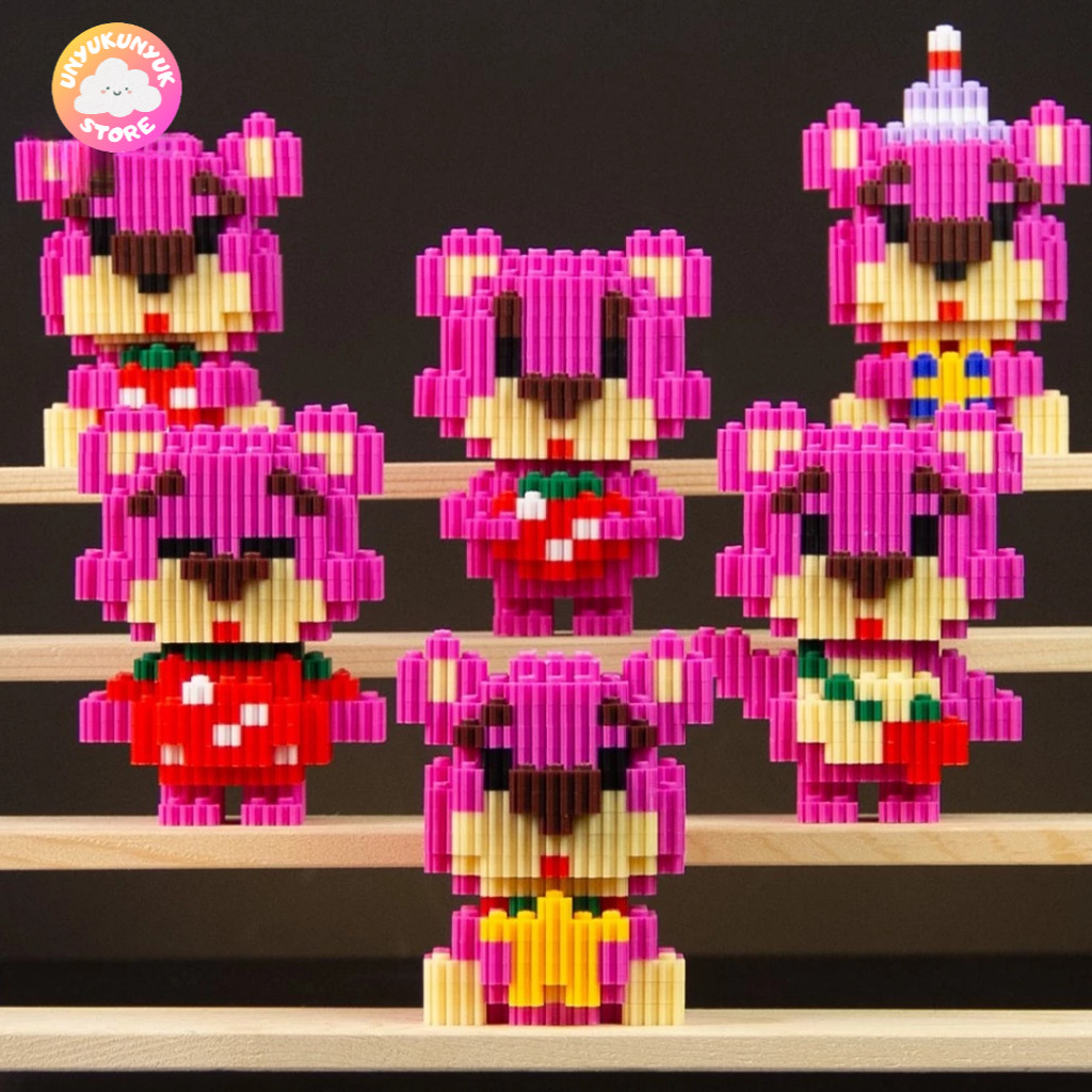 Jual Nano Blocks Lotso Bear Small 3D Model Bricks Mainan Blok Susun ...