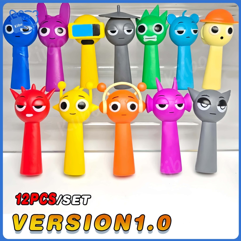Jual Game Sprunki 12 pcs Figure Mainan Sprunki Incredibox Action Figure ...