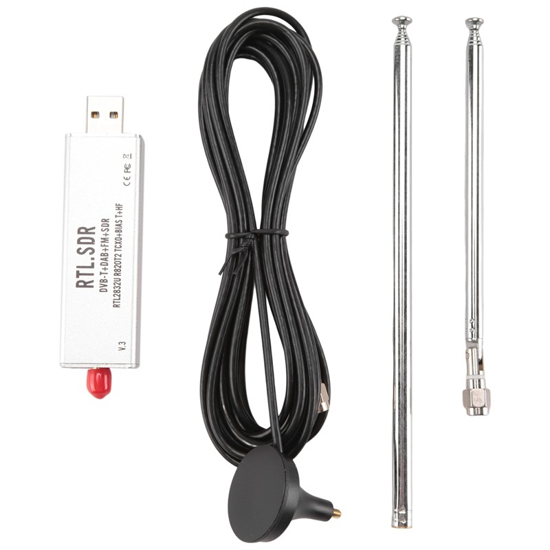 Jual RTL-SDR R820T2 V3 RTL2832U Tuner + Telescopic Antenna Tuner ...