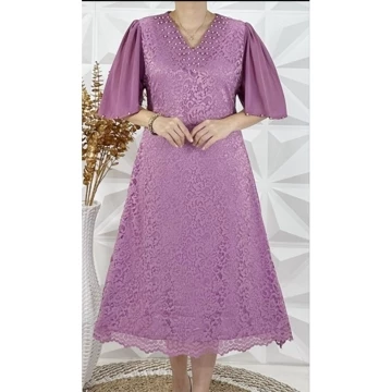 Siren Dress Semi Prancis Kombinasi Mute