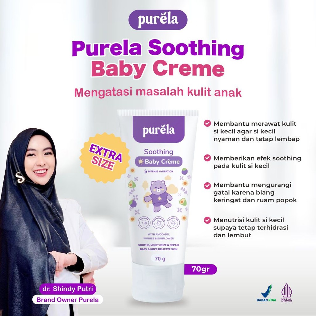 Jual PURELA Soothing Baby Creme 70 gr - Krim untuk Membantu Mengurangi ...