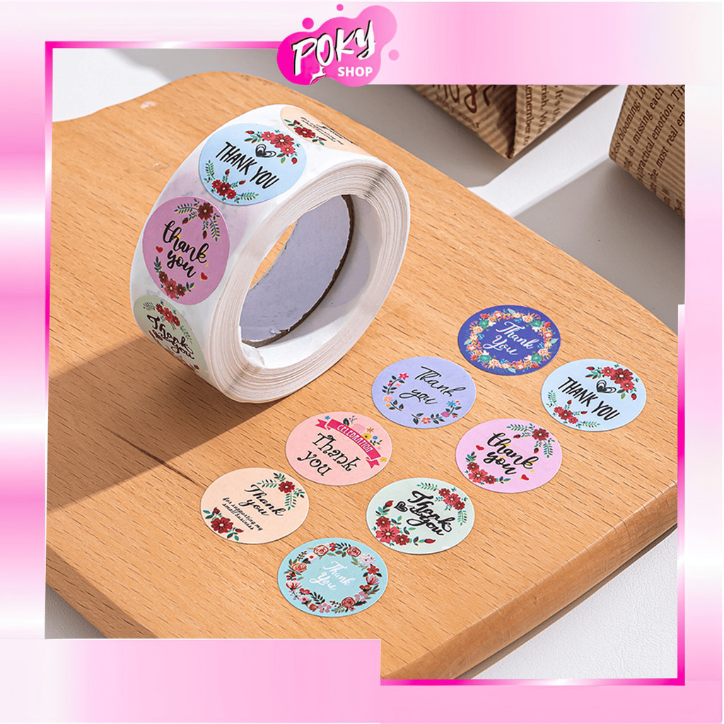 Jual POKY - 6593 500 Pcs Stiker Selamat Menikmati / Stiker Roll 500 PCS ...