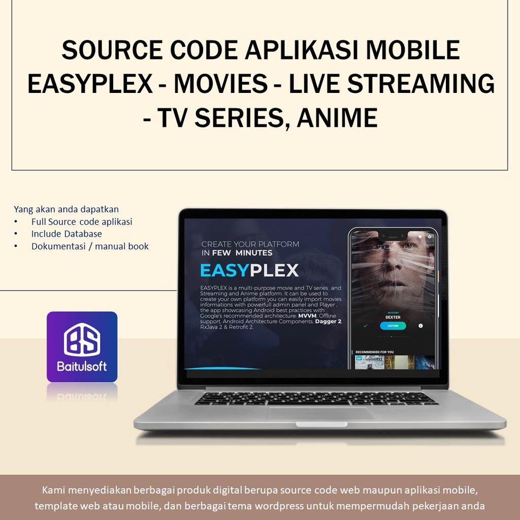 Jual SOURCE CODE APLIKASI MOBILE EASYPLEX - MOVIES - LIVE STREAMING ...