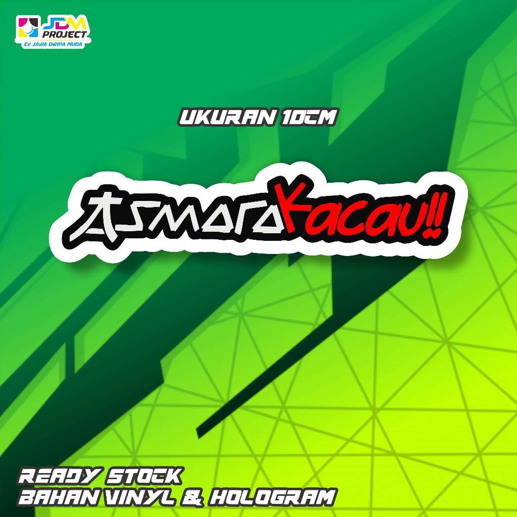 Jual Cetak Kilat - - sticker asmara kacau terbaru / stiker kata - kata ...